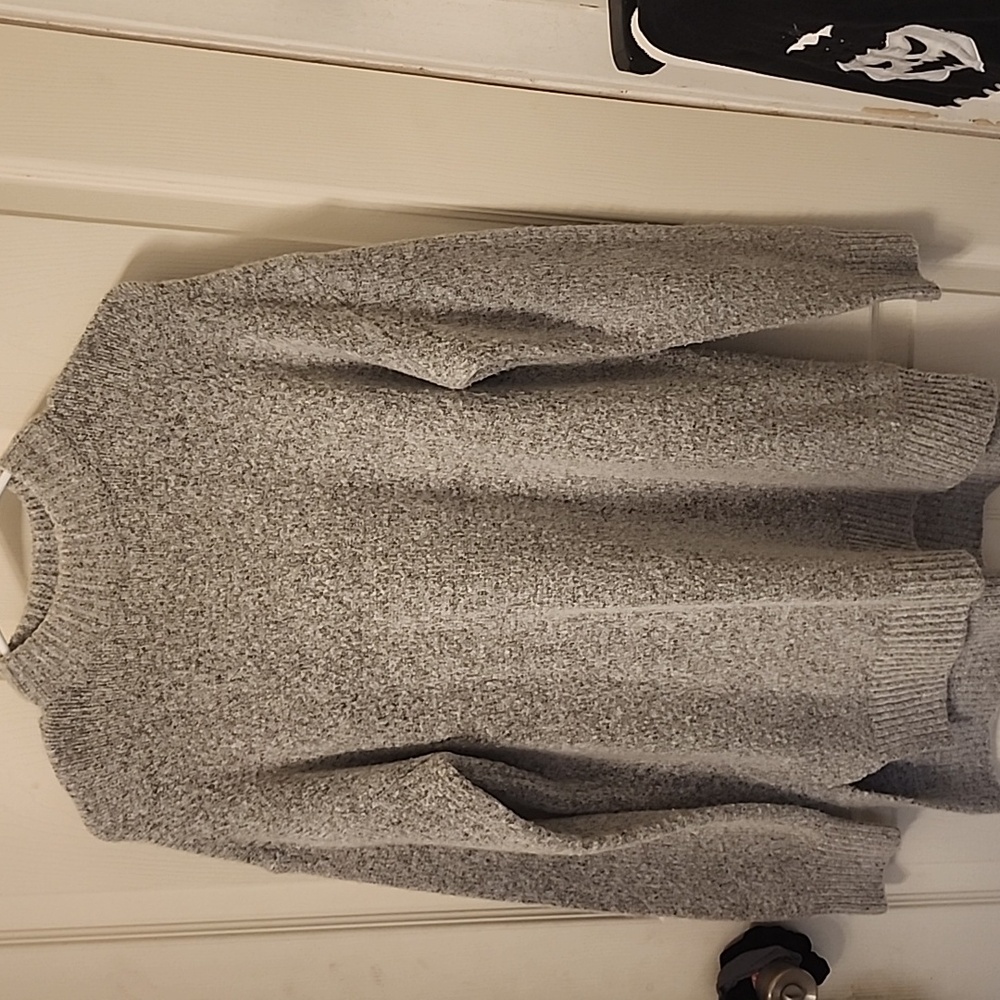 Grey turtleneck sweater